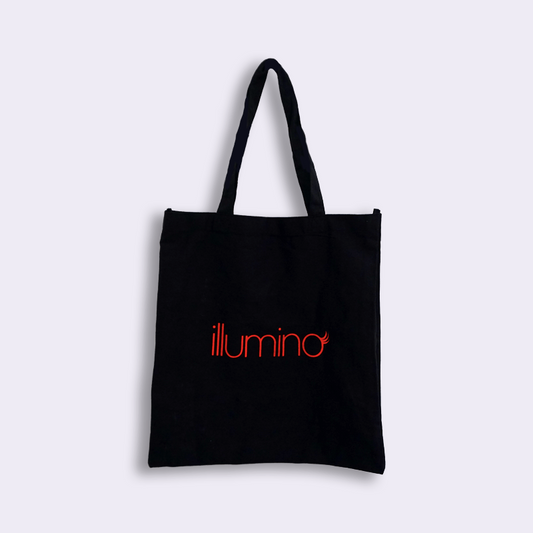black canvas cotton bag made to carry your lash necessities